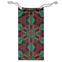 Green Tribal Star Jewelry Bag