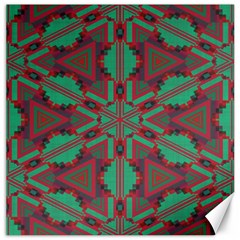 Green Tribal Star Canvas 20  X 20 