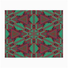 Green Tribal Star Glasses Cloth (small, Two Sides)