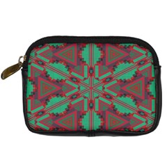 Green Tribal Star Digital Camera Leather Case