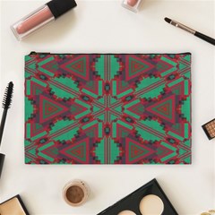 Green Tribal Star Cosmetic Bag (large)