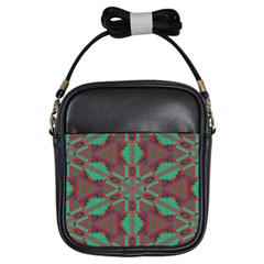 Green Tribal Star Girls Sling Bag