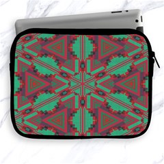 Green Tribal Star Apple Ipad 2/3/4 Zipper Case by LalyLauraFLM