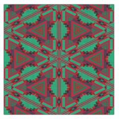 Green Tribal Star Satin Scarf by LalyLauraFLM