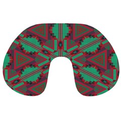 Green Tribal Star Travel Neck Pillow