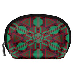 Green Tribal Star Accessory Pouch