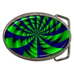 Green blue spiral Belt Buckle Front