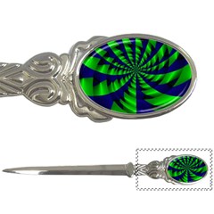 Green Blue Spiral Letter Opener