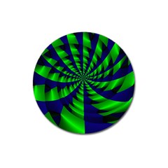 Green Blue Spiral Magnet 3  (round)