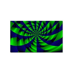 Green Blue Spiral Sticker Rectangular (100 Pack)