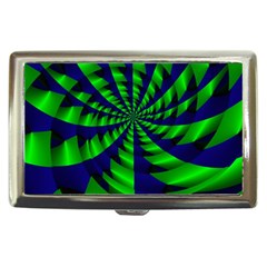 Green Blue Spiral Cigarette Money Case