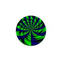 Green Blue Spiral Golf Ball Marker