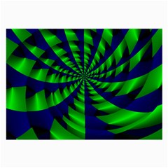 Green Blue Spiral Glasses Cloth (large, Two Sides) by LalyLauraFLM