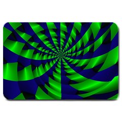 Green Blue Spiral Large Doormat