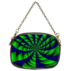 Green Blue Spiral Chain Purse (two Sides)