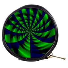 Green Blue Spiral Mini Makeup Bag