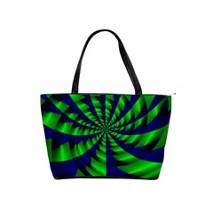 Green Blue Spiral Classic Shoulder Handbag