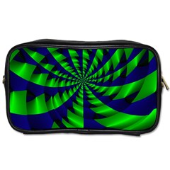 Green Blue Spiral Toiletries Bag (one Side)