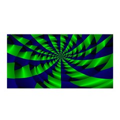 Green Blue Spiral Satin Wrap