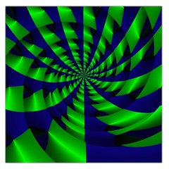 Green Blue Spiral Satin Scarf