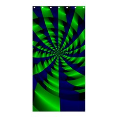 Green Blue Spiral 	shower Curtain 36  X 72 