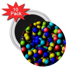 Colorful Balls 2 25  Magnet (10 Pack)