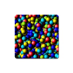 Colorful Balls Magnet (square) by LalyLauraFLM