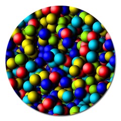 Colorful Balls Magnet 5  (round) by LalyLauraFLM