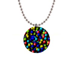 Colorful Balls 1  Button Necklace