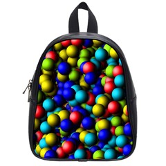 Colorful Balls School Bag (small) by LalyLauraFLM