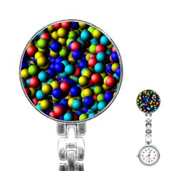 Colorful Balls Stainless Steel Nurses Watch