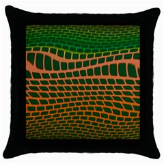 Distorted rectangles Throw Pillow Case (Black)