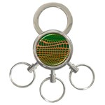 Distorted rectangles 3-Ring Key Chain Front