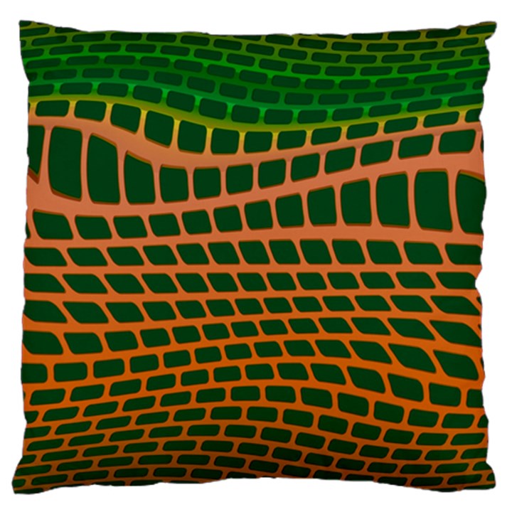 Distorted rectangles Large Cushion Case (Two Sides)