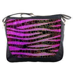 Hot Pink Black Tiger Pattern  Messenger Bag