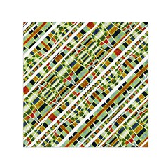 Colorful Tribal Geometric Print Small Satin Scarf (square)