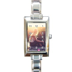 Boho Blonde Rectangular Italian Charm Watch