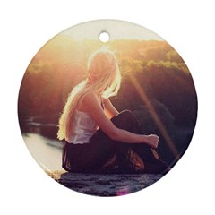 Boho Blonde Round Ornament