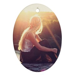 Boho Blonde Oval Ornament