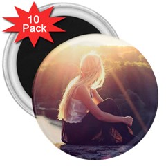 Boho Blonde 3  Button Magnet (10 Pack)