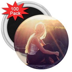 Boho Blonde 3  Button Magnet (100 Pack)