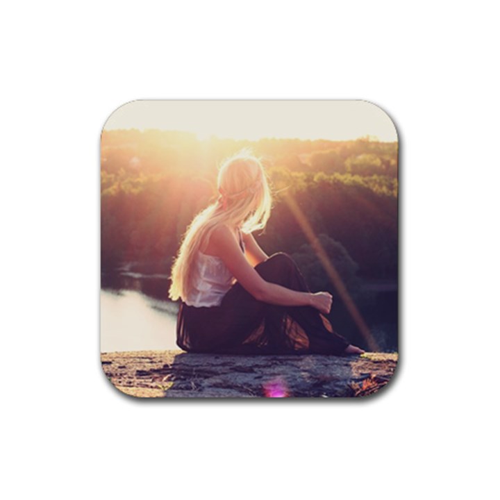 Boho Blonde Drink Coaster (Square)