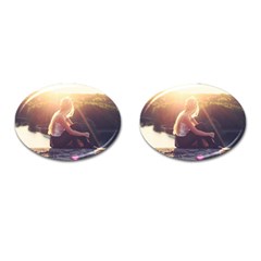 Boho Blonde Cufflinks (oval)