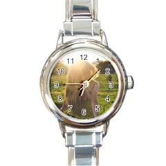 Sophia Round Italian Charm Watch by boho