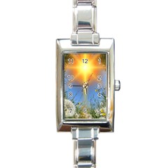 Dandelions Rectangular Italian Charm Watch