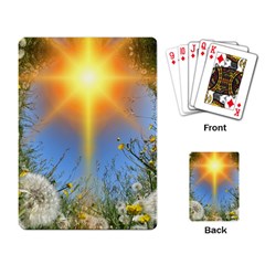 Dandelions Playing Cards Single Design by boho