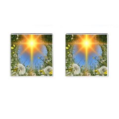 Dandelions Cufflinks (square) by boho