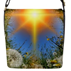 Dandelions Flap Closure Messenger Bag (small) by boho