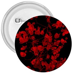 Dark Red Flower 3  Button by dflcprints