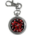 Dark Red Flower Key Chain Watch Front